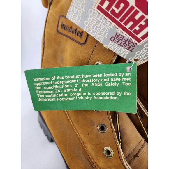 New‎ VINTAGE USA 1980 LEHIGH STEEL TOE  BOOT Insulated Work Construction SZ 12 D main image 12
